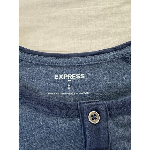 Express Men's Baseball Henley Shirt sz Medium - Picture 3 of 3